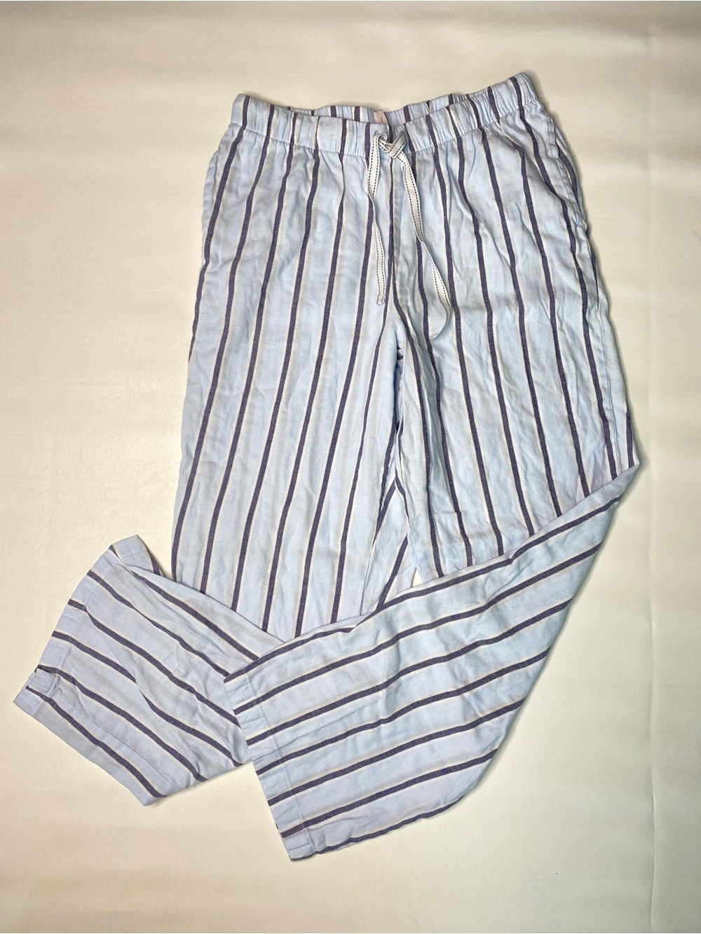 Joyspun Light Blue and Navy Striped Lounge Pants